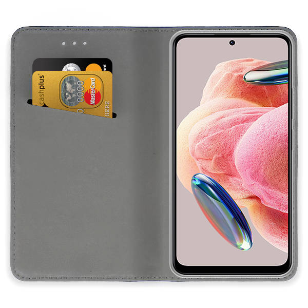 SKLO + PUZDRO 2v1 pre Xiaomi Redmi Note 12 - Knižkové MAGNET červené