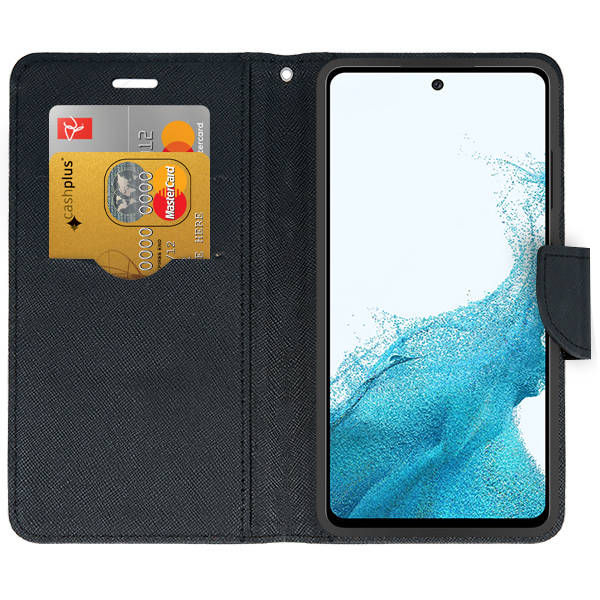 SKLO + PUZDRO 2v1 pre Xiaomi Redmi Note 12 - Knižkové FANCY čierne