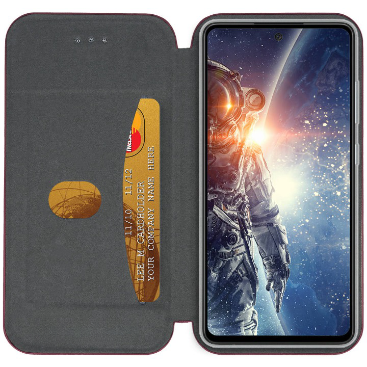 Knižkové puzdro pre Samsung Galaxy A54 5G - SMART DIVA bordové