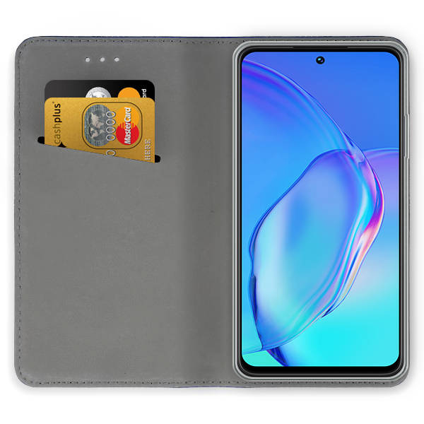 9D SKLO + PUZDRO 2v1 pre Realme C55 - Knižkové SMART MAGNETIC bordové