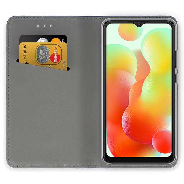 SKLO + PUZDRO 2v1 pre Xiaomi Redmi 12C - Knižkové puzdro MAGNETIC zelené