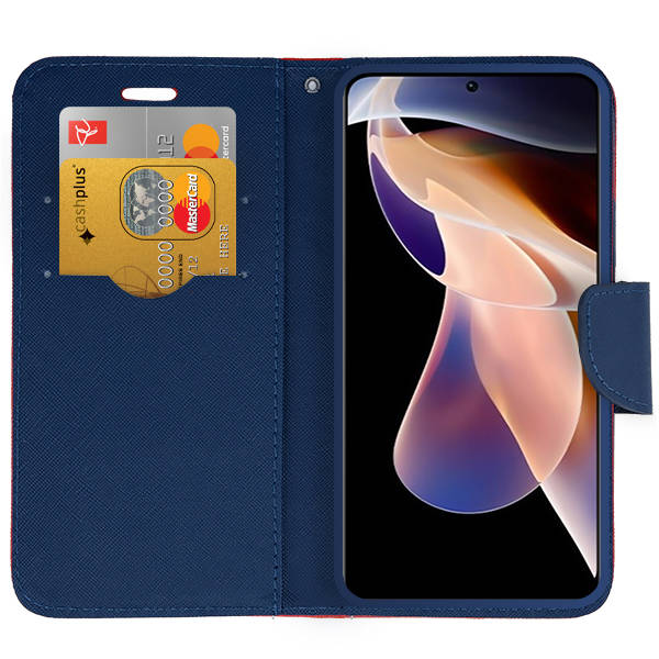 SKLO + PUZDRO 2v1 pre Xiaomi Redmi Note 12S - Knižkové SMART FANCY červené