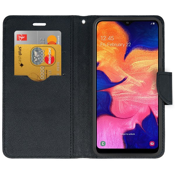 Knižkové púzdro Smart Fancy na Samsung Galaxy A10 - čierne