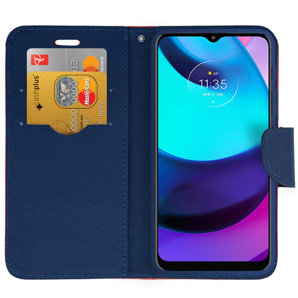 Knižkové puzdro pre Motorola Moto G23 / G13 - FANCY červeno modré