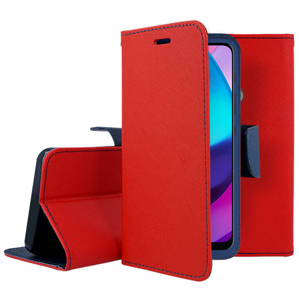 Knižkové puzdro pre Motorola Moto G23 / G13 - FANCY červeno modré