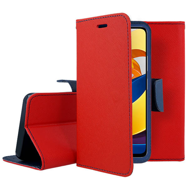 9D SKLO + PUZDRO 2v1 pre Xiaomi Redmi 10 / Redmi 10 2022 - Smart Fancy červné