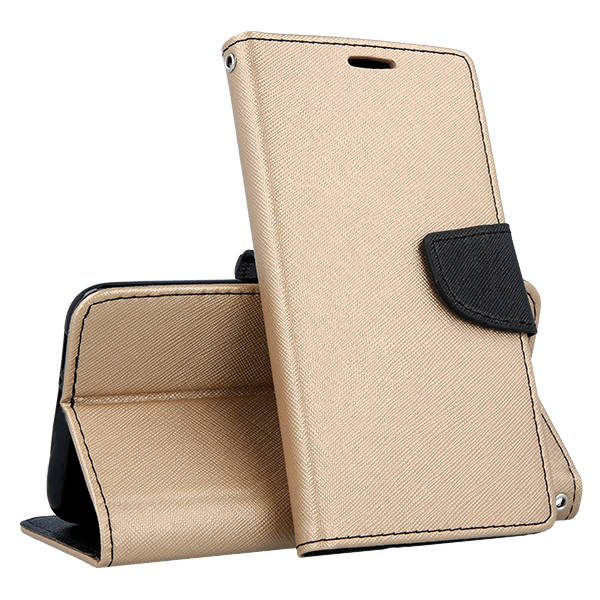 SKLO + PUZDRO 2v1 pre Xiaomi Redmi A1 / Redmi A2 - Knižkové FANCY zlato čierne