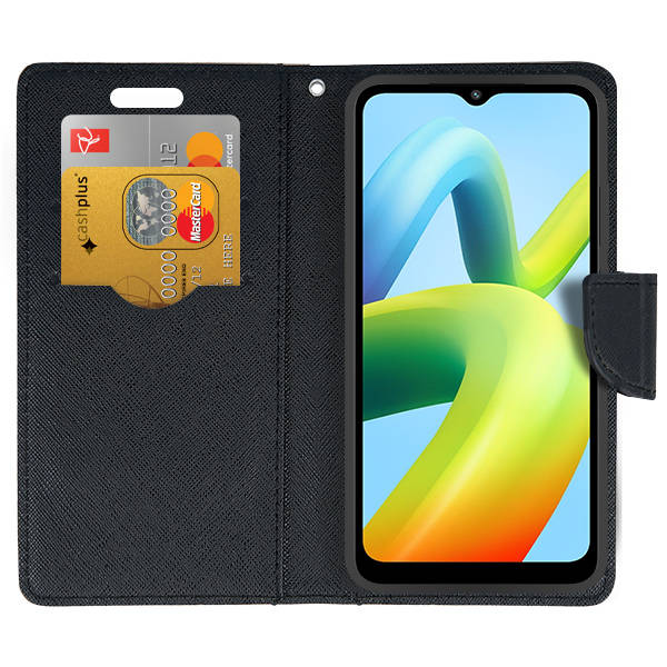 Knižkové puzdro pre Xiaomi Redmi A1 / Redmi A2 - FANCY zlato čierne