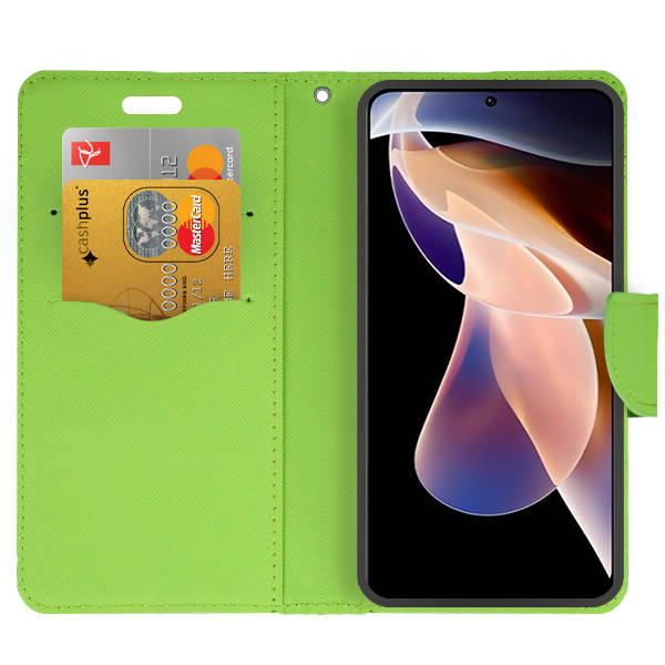Knižkové puzdro na Xiaomi Redmi Note 12S - SMART FANCY modro zelené