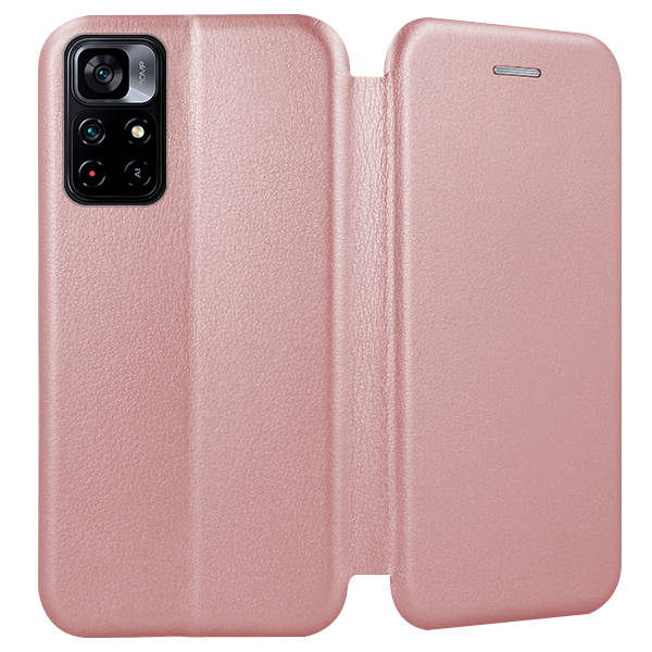 SKLO + PÚZDRO 2v1 pre Xiaomi Poco M4 Pro 5G - Knižkové puzdro DIVA ružové