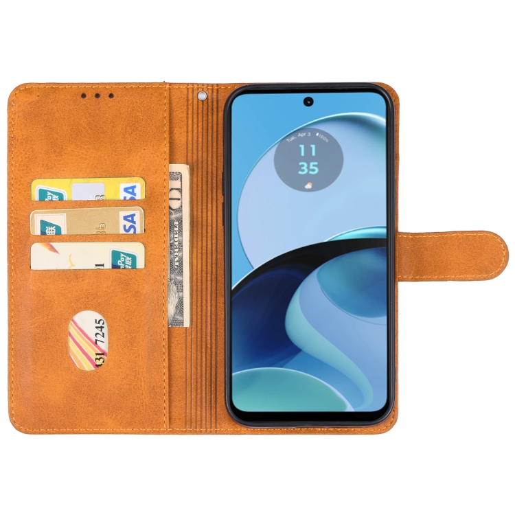 Knižkové puzdro pre Motorola Moto G14 - SOLID hnedé