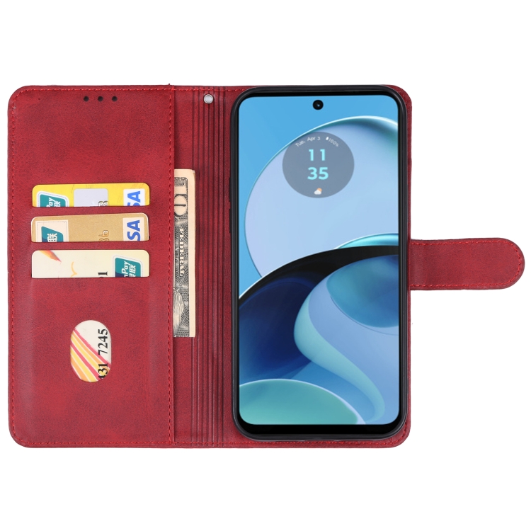 Knižkové puzdro pre Motorola Moto G14 - SOLID červené