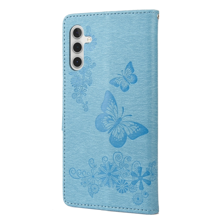 Knižkové puzdro pre Samsung Galaxy A14 4G / A14 5G - Butterfly modré