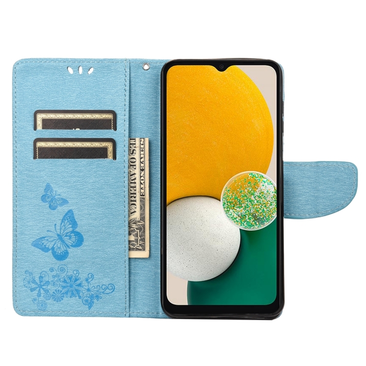 Knižkové puzdro pre Samsung Galaxy A14 4G / A14 5G - Butterfly modré