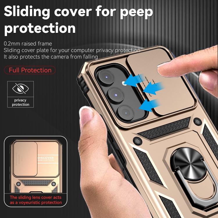 9D SKLO + PUZDRO 2v1 pre Samsung Galaxy A54 5G - Tvrdené SLIDING zlaté
