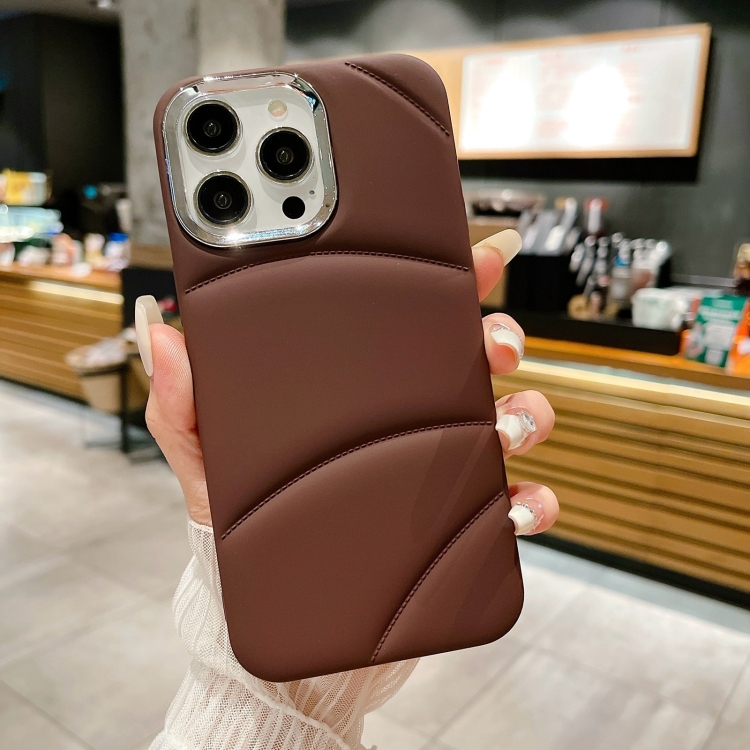 Zadný ochranný kryt pre iPhone 15 Pro Max - JACKET hnedý