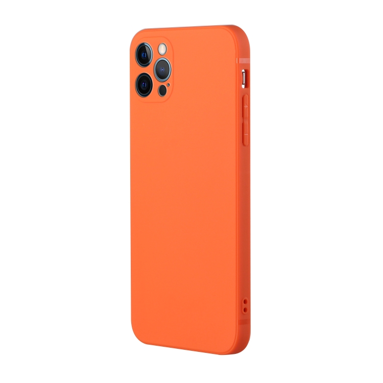 SKLO + PUZDRO 2v1 pre iPhone 15 Pro - Silikónové oranžové