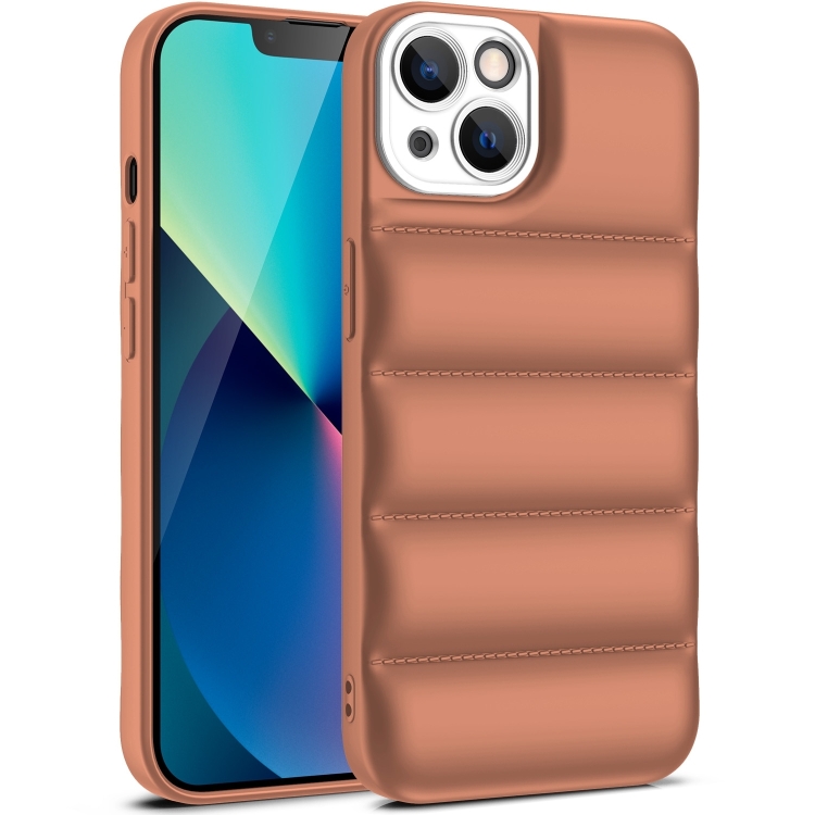 SKLO + PUZDRO 2v1 pre iPhone 15 - Zadné AIRBAG hnedé