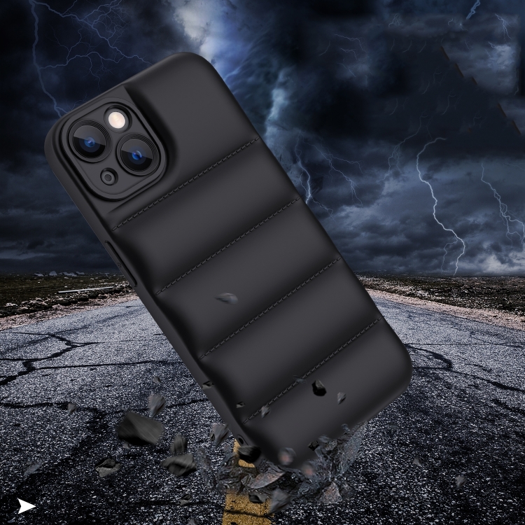 Zadný ochranný kryt pre iPhone 15 - AIRBAG hnedý