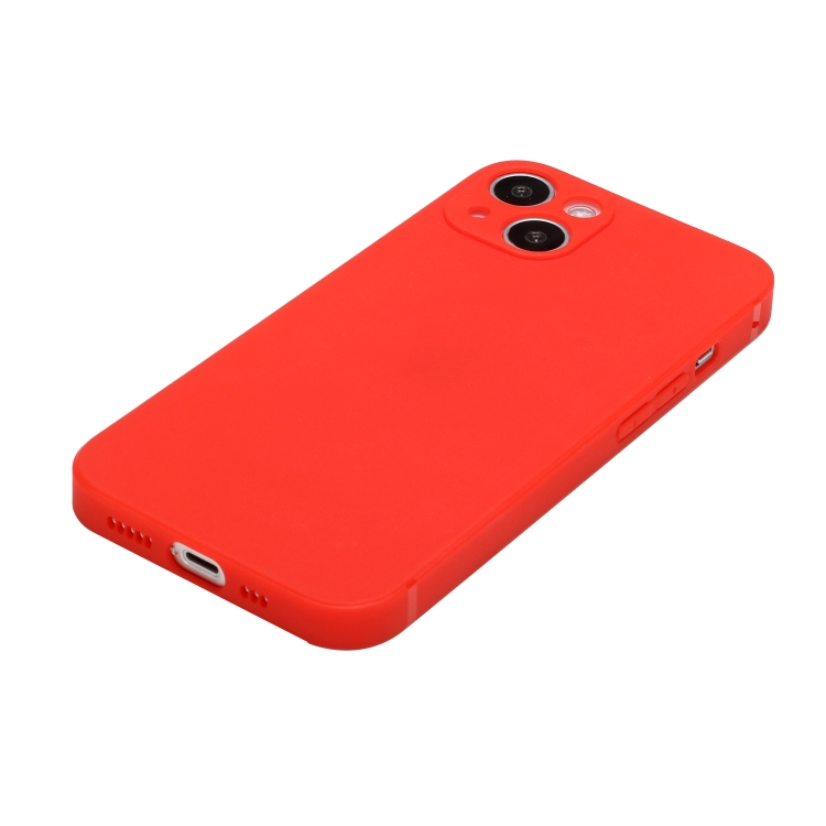 Zadný ochranný kryt pre iPhone 15 Plus - Silikónový červený