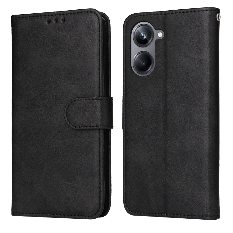 SKLO + PUZDRO 2v1 pre Realme 10 - Knižkové SOLID čierne
