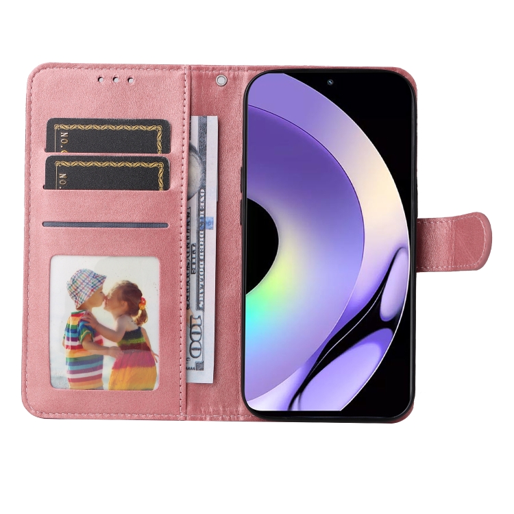 SKLO + PUZDRO 2v1 pre Realme 10 - Knižkové SOLID ružové