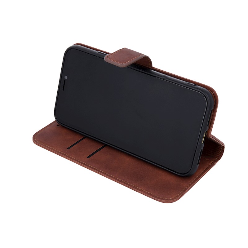 Knižkové puzdro na Xiaomi Redmi Note 12S - VELVET hnedé