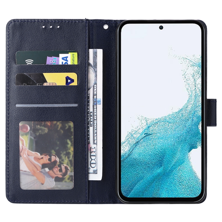 SKLO + PUZDRO 2v1 pre Samsung Galaxy A54 5G - Knižkové SOLID modré