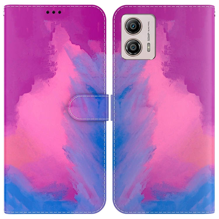 SKLO + PUZDRO 2v1 pre Motorola Moto G23 / G13 - Knižkové INK fialovo červené