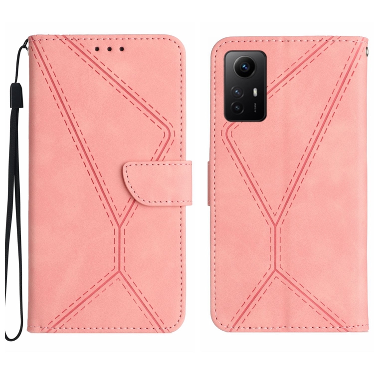 Knižkové puzdro pre Xiaomi Redmi Note 12S - Knižkové STITCHING ružové