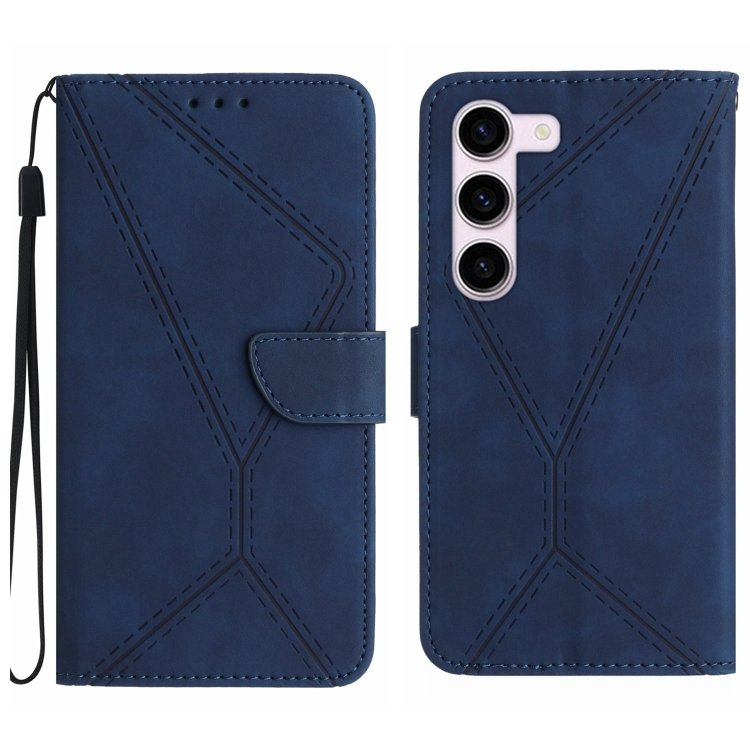Knižkové puzdro pre Samsung Galaxy S23 5G - STITCHING modré