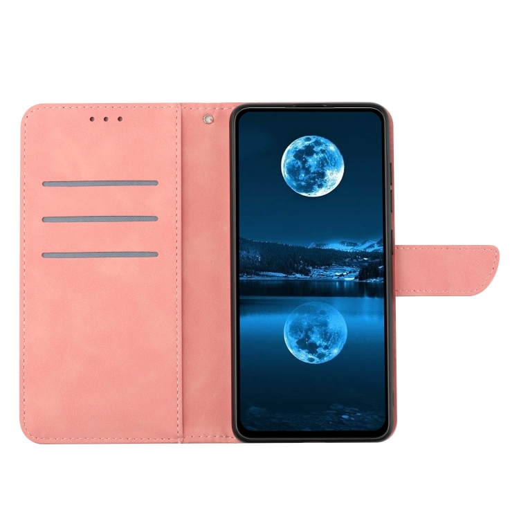 SKLO + PUZDRO 2v1 pre Xiaomi Redmi Note 12 5G - Knižkové STITCHING ružové