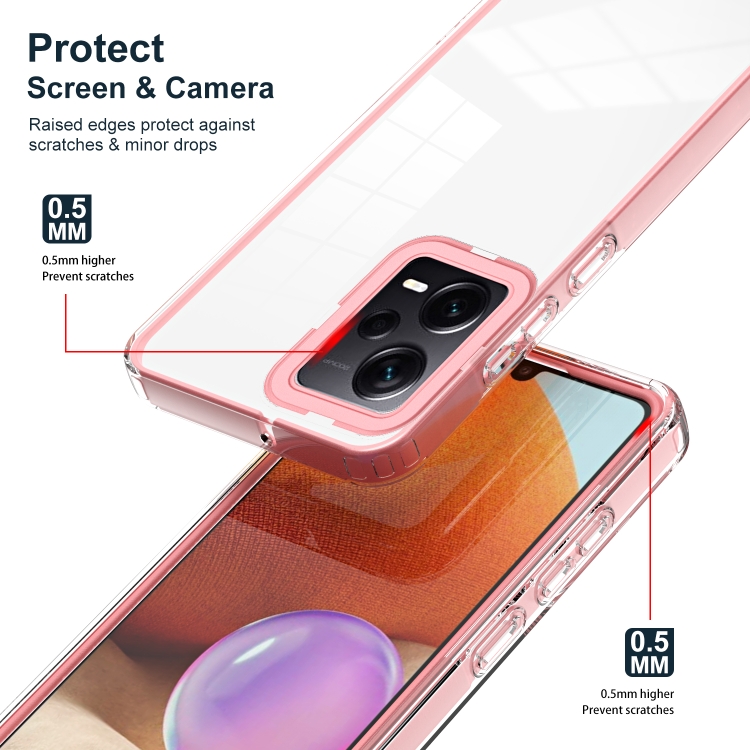 SKLO + PUZDRO 2v1 pre Xiaomi Redmi Note 12 Pro+ 5G - Tvrdené SPACE ružové
