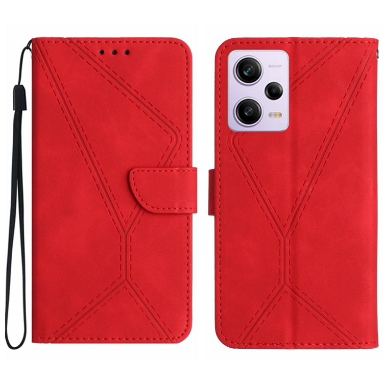 Knižkové puzdro pre Xiaomi Redmi Note 12 Pro+ 5G - STITCHING červené