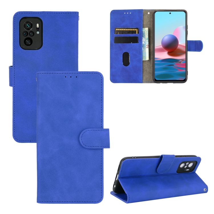 SKLO + PUZDRO 2v1 pre Xiaomi Redmi Note 10 / 10s - Knižkové SOLID modré