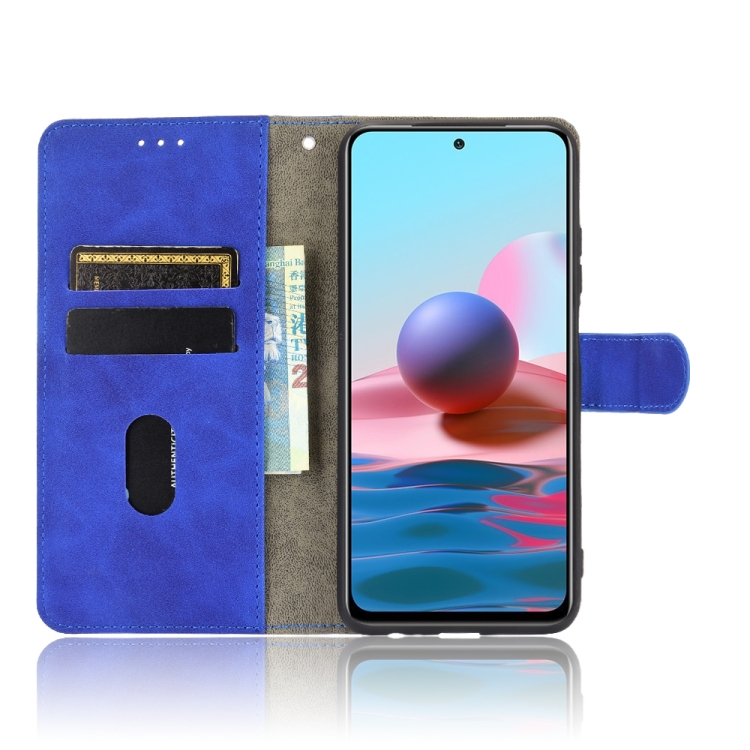 SKLO + PUZDRO 2v1 pre Xiaomi Redmi Note 10 / 10s - Knižkové SOLID modré