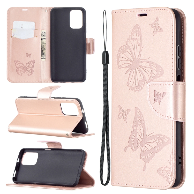 SKLO + PUZDRO 2v1 pre Xiaomi Redmi Note 10 / 10s - Knižkové BUTTERFLY ružové