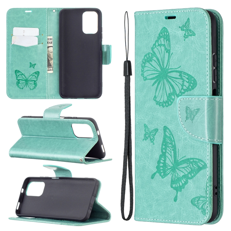 Knižkové puzdro pre Xiaomi Redmi Note 10 / 10s - Knižkové BUTTERFLY zelené