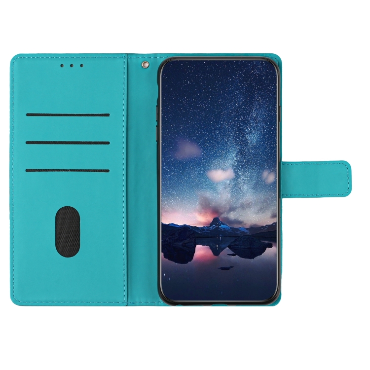 SKLO + PUZDRO 2v1 pre Samsung Galaxy A13 4G - Knižkové EMBOSSED svetlo modré
