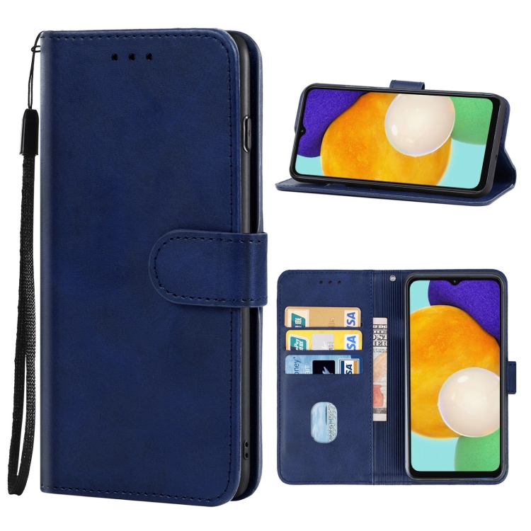 SKLO + PUZDRO 2v1 pre Samsung Galaxy A13 5G / A04s - Knižkové SOLID modré