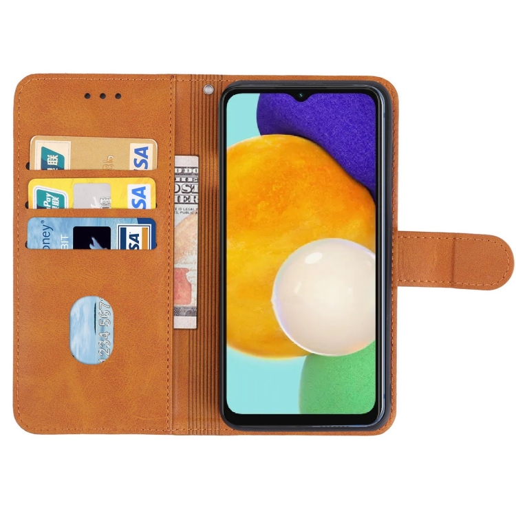 Knižkové puzdro pre Samsung Galaxy A13 5G / A04s - SOLID hnedé