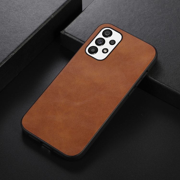 SKLO + PUZDRO 2v1 pre Samsung Galaxy A53 5G - Tvrdené COWHIDE hnedé