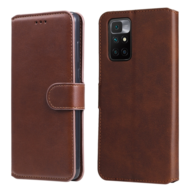 SKLO + PUZDRO 2v1 pre Xiaomi Redmi 10 / Redmi 10 2022 - Knižkové SOLID hnedé