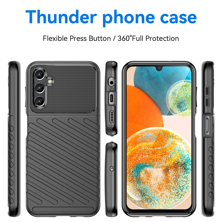 Tvrdený kryt pre Samsung Galaxy A14 4G / A14 5G - THUNDER čierny