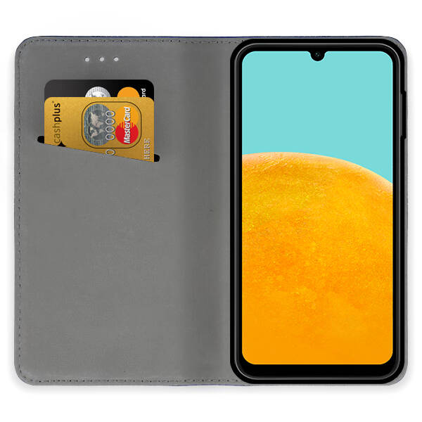 SKLO + PUZDRO 2v1 pre Samsung Galaxy A25 5G - Knižkové puzdro MAGNET červené