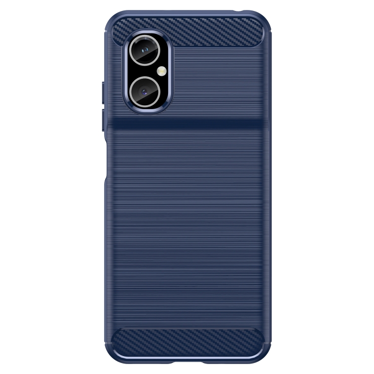 SKLO + PUZDRO 2v1 pre Xiaomi Poco M4 5G - Silikónové CARBON modré