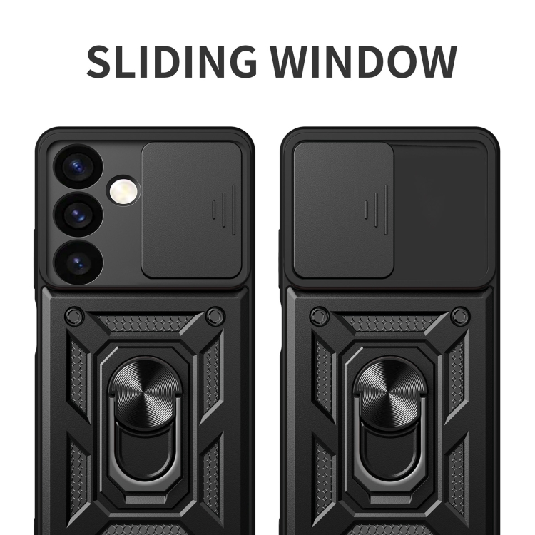 Zadný kryt pre Samsung Galaxy S24 Plus 5G - Tvrdený RING ARMOR SLIDE zlatý
