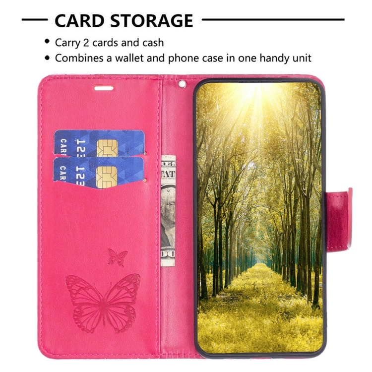 Knižkové puzdro pre Samsung Galaxy S23 FE - BUTTERFLY ružové