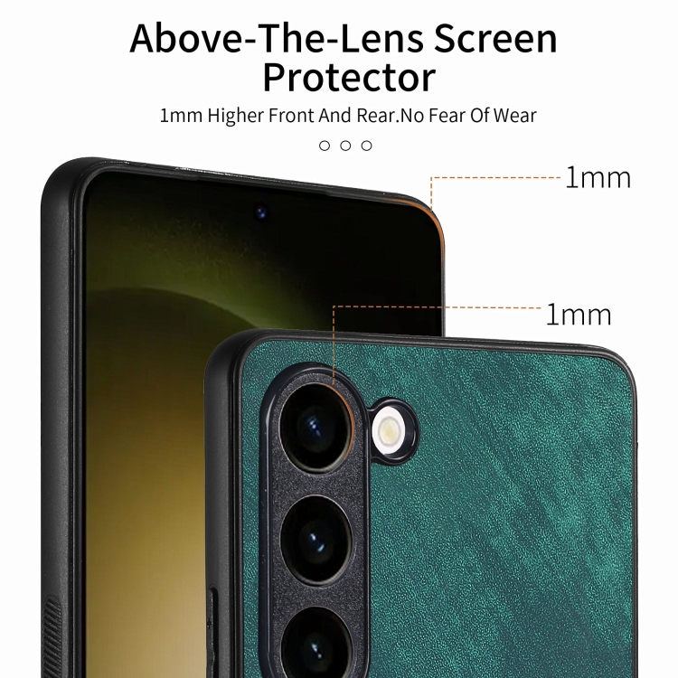 Zadný kryt pre Samsung Galaxy S23 FE - LEATHER zelený