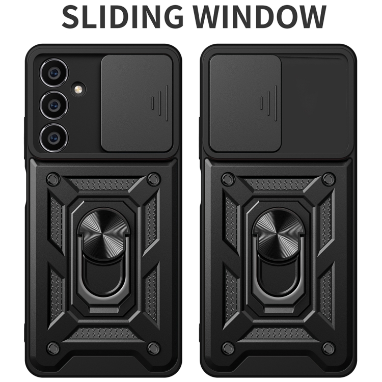 SKLO + KRYT 2v1 pre Samsung Galaxy S23 FE - Tvrdený ARMOR SLIDING sivý